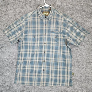 Howler Bros Shirt Mens Small Blue Plaid Button Up Short Sleeve Western Casual - Picture 1 of 11