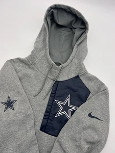 Nike Hoodie Men's Small Gray Dallas Cowboys NFL Football Pullover Dri-Fit 851769 - Picture 1 of 12