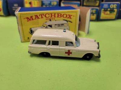 1968 Matchbox/Lesney #3 Mercedes Benz "Binz" Ambulance, With stretcher - Image 1 of 4
