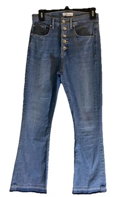 Ann Taylor Loft Women's Jeans The Kick Crop Button Fly Stretch High Rise Size 6 - Image 1 of 4