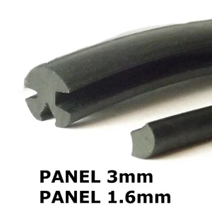 Small Rubber Boat Car Window Windscreen Seal 3mm x 1.2mm with Insert Per Metre - Picture 1 of 5
