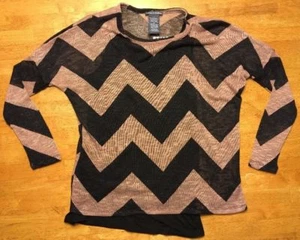 NWT Chelsea & Theodore Women's Brown Striped Printed Sweater w/ Tank Top Medium - Picture 1 of 12