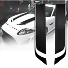 2x Black Auto Racing Car Hood Stripe Decal Bonnet Sticker Waterproof Accessories