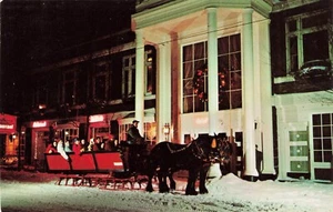 LAKE PLACID, NUEVA YORK ESCENA DE INVIERNO CABALLOS/SLED De colección PC - Imagen 1 de 2