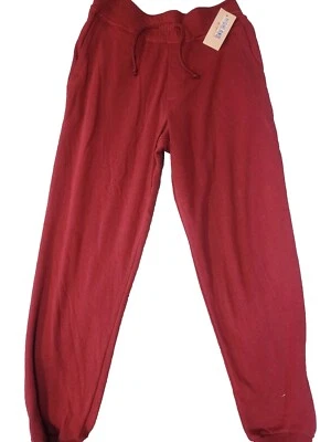 Boys Maroon Jogger Pants With Pockets Size 14/16 - Image 1 of 4