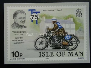 Isle of Man TT.75 Anniversary Races FREDDIE DIXON 1927 Junior TT Postcard 1982 - Picture 1 of 2