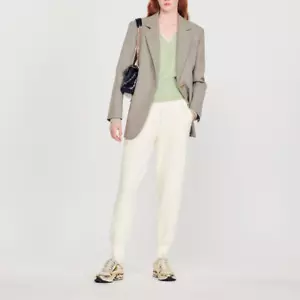 Sandro Paris Women's Trousers Size 36 FR / S Sweatpants Knit SFPPA00943 - Picture 1 of 11
