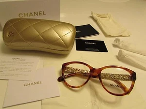 Lunettes de vue NEUVES AUTHENTIQUES CHANEL CH3271A / C.574 Havana Bijou or 24 carats RX - Photo 1/12