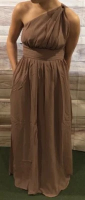 Tevolio Women's Dress Size 8 Brown One Shoulder Long Formal Brand New LBB76 - Image 1 of 3