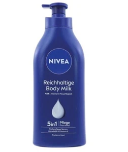 14,88€/L- 6x Nivea Reichhaltige Bodymilk mit Pumpe-Intensive Feuchtigkeit- 625ml - Bild 1 von 3