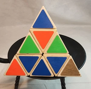 Vintage Pyraminx by TOMY Pyramid Triangle Rubik’s Cube Combination Puzzle 80’s - Picture 1 of 6