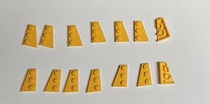 Lego Part 14 Pieces Bright Light Orange Wedge Plate 3 x 2 Wing 43722 43723 Lt Rt - Picture 1 of 1