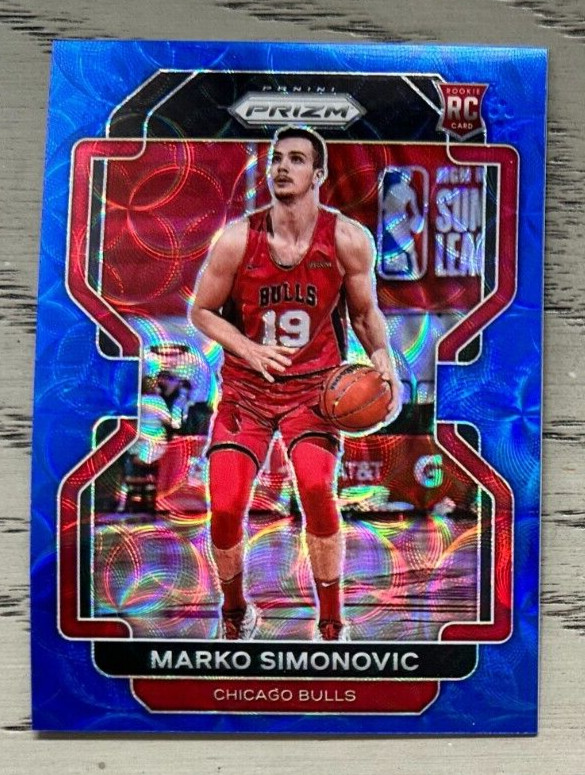 2021-22 Panini Prizm MARKO SIMONOVIC Choice Blue Prizm RC #18/39