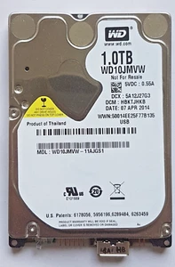 WD10JMVW-11AJGS1 DCM HBKTJHKB SN: WX51Axxxxxxx 07 APR 2014 Thailand - Afbeelding 1 van 1