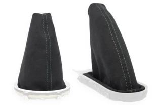 FOR MINI COOPER R56 06-13 GEAR SHIFT BOOT HANDBRAKE GAITER ALCANTARA s.GRAY - Picture 1 of 4