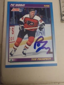 Pat Murray Philadelphia Flyers Score 91-92 Autographed card #351 with LOA - Picture 1 of 2