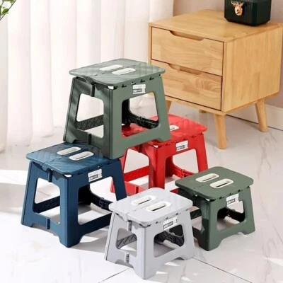 Foldable Plastic Multi-Functional Step Stool for Adults Kids - Small Portable - Image 1 of 4