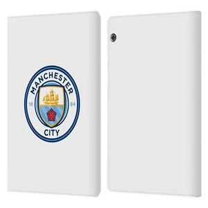 MANCHESTER CITY MAN CITY FC BADGE LEATHER BOOK CASE FOR HUAWEI XIAOMI TABLET - Picture 1 of 7