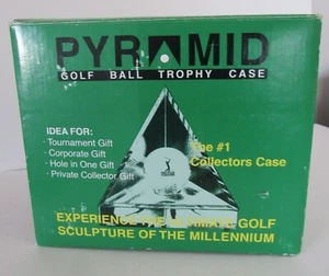 Pyramid Single Golf Ball Trophy Case Vintage Collector's Case - Picture 1 of 4