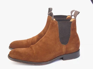 Russell & Bromley Hombres Botas Chelsea Gamuza Tostada Marrón Talla UK 7.5 EU 41.5 - Imagen 1 de 15
