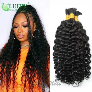 Paquetes a granel de cabello humano con onda de agua para trenzar sin trama rizado doble dibujo - Imagen 1 de 14