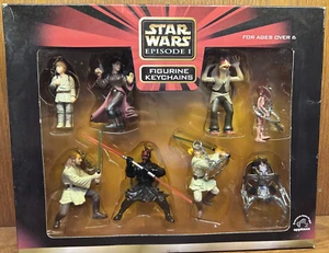 Star Wars Episode 1 Figurine Keychains set of 8 by Applause - Picture 1 of 6