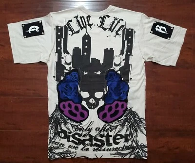 Мужская футболка Black Label LOVE PAIN, LIVE LIFE с графикой хлопковая вышивка новая без ценников - Изображение 1 из 4