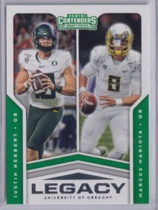 2020 Panini Contenders Draft Picks Legacy #6 Justin Herbert/Marcus Mariota - Foto 1 di 1