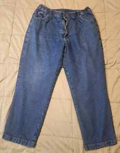 Damen Ice House Flanell gefüttert Gummibund Denim. Übergröße 2x - Bild 1 von 8