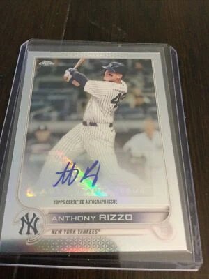 2022 Topps chrome update Anthony Rizzo Refractor Auto Ssp  - Image 1 of 4