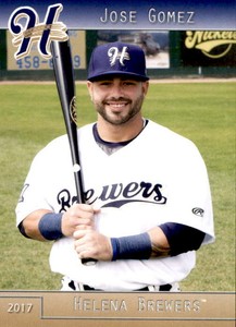 2017 Helena Brewers Grandstand #15 Jose Gomez Pinar del Rio Cuba Baseball Card