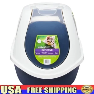 Mega Smart geschlossene Katzentoilette Geruchskontrolle leicht zu reinigen klare Tür antihaftbeschichtet - Bild 1 von 8