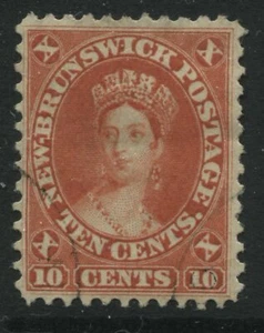 New Brunswick 1860 10 cents red almost VF used - Bild 1 von 1