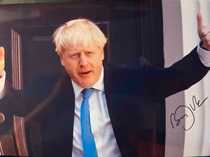 BORIS JOHNSON - EHEMALIGER KONSERVATIVER PREMIERMINISTER - HERVORRAGENDES SIGNIERTES FOTO - Bild 1 von 1