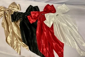 Lazos para el cabello de satén de gran tamaño para niñas - Surtido de vacaciones, clips - NUEVO - Imagen 1 de 4