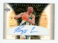 2003  Upper Deck Hardcourt Reggie Evans  #RE-A Clear Autographs Auto SuperSonics