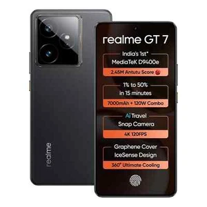 realme GT 7 Factory Unlocked-Dual SIM-Global Version-8GB RAM 256GB ROM-Black - Picture 1 of 9
