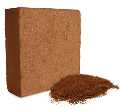 60 Litre 5kg Coco Coir Brick Block Organic Coconut Fibre Peat Free Soil Compost - Image 1 of 2