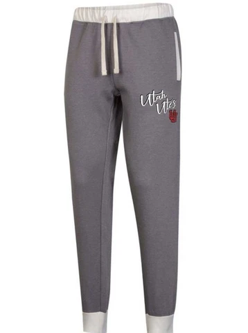 NCAA Utah Utes Women's Heather Gray Jogger Pants Size M Cover