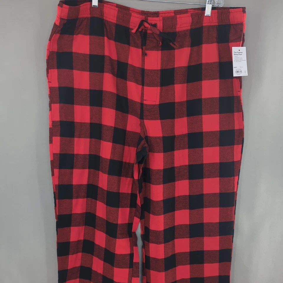 Sonoma Flannel Pajama Pants Men 3XLT Big Tall Pockets Red Buffalo Plaid