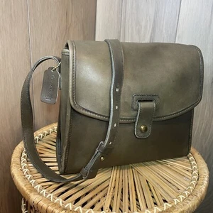 Bolso Coach Vintage Morera Salvia Hecho en EE. UU. RARO 9899 con Etiqueta Colgante Herrajes de Latón - Imagen 1 de 24