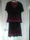 Jaques Vert size 16 two piece skirt and top. Black with pink detail. Fully Lined