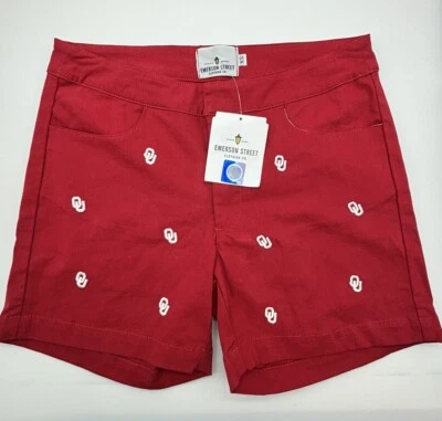 Oklahoma Sooners OU Shorts emerson street Women’s Red XS Embroidered NWT￼ - Image 1 of 4