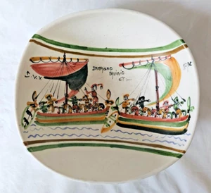 French mid century organic shaped bowl. Funky design, signed by artist - Picture 1 of 18