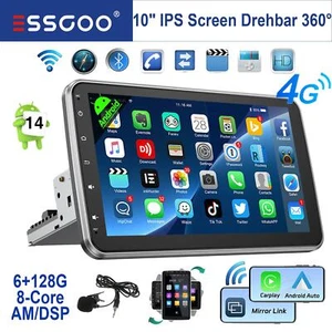 8Core 6+128GB Android14 Carplay Autoradio GPS Navi 1 DIN 360° Drehbar Bildschirm - Bild 1 von 15