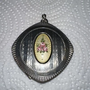 Compartimento de maquillaje vintage plateado - Imagen 1 de 3
