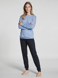 Pigiama donna Calida polsini pigiama lungo biancheria da notte 43829 cotone*OFFERTA - Foto 1 di 6