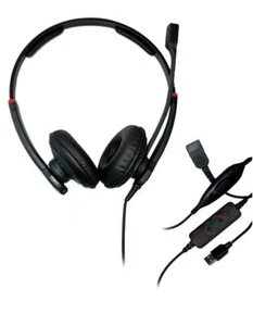 DataLocker AT1000HS-PTT-QD-G AlphaTalk USB Estéreo USB Auriculares con Cable con Disco Rápido - Imagen 1 de 2