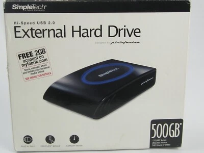 SimpleTech SimpleDrive  External Hard Drive 500GB USB 2.0 7200RPM HDD - Image 1 of 4