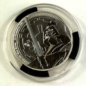 2018 Niue $2 Star Wars Darth Vader 1 Ounce .999 Fine Silver Coin Queen Elizabeth - Picture 1 of 4
